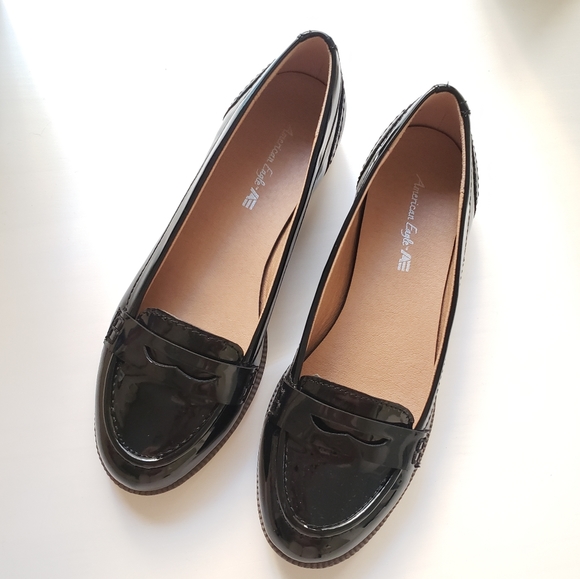 Like New Black Patent Loafer Flats 6.5